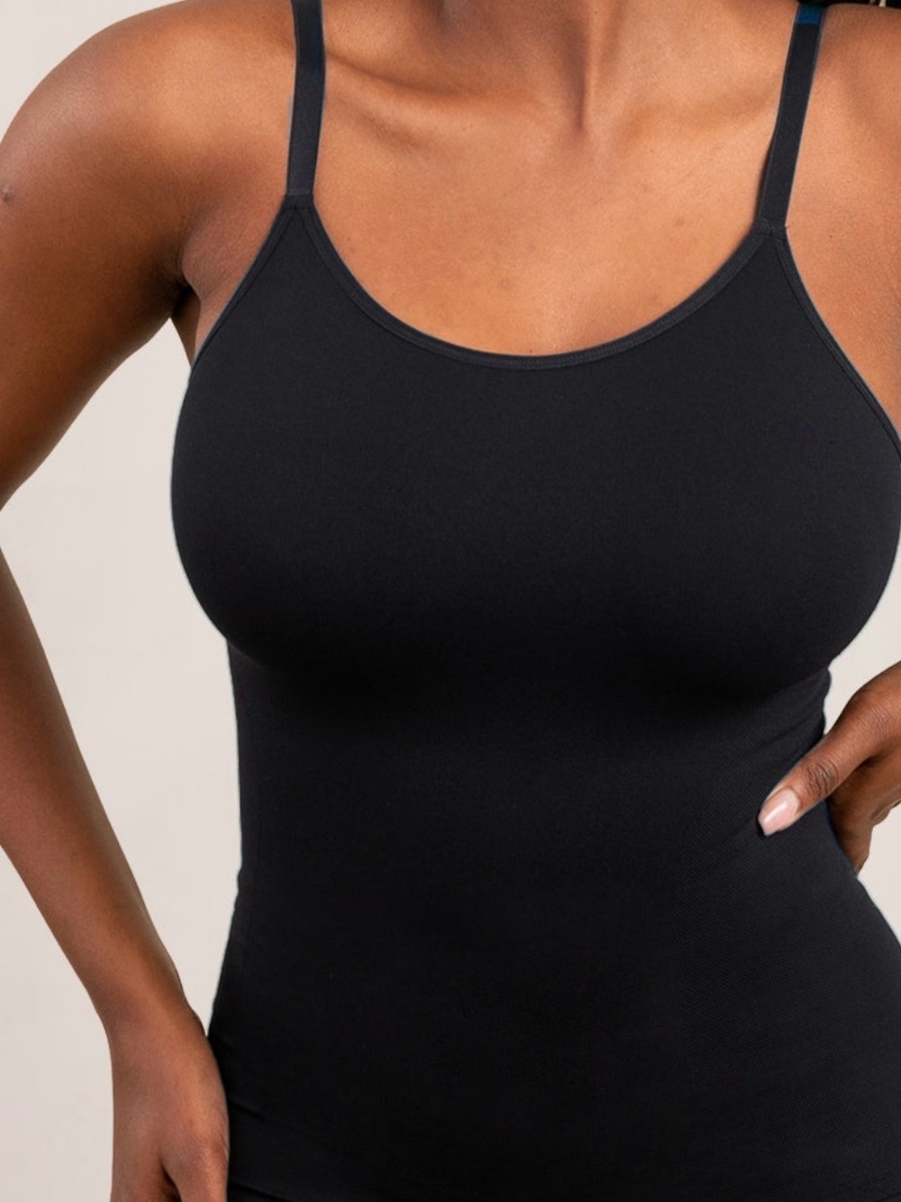 Seamless compression Black Camisole Tank Top - Women's Intimates (shapermint)